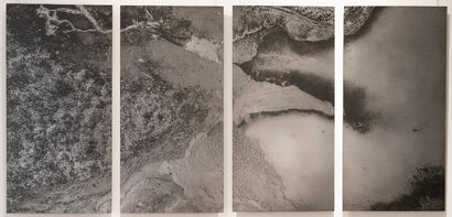 Territoire #3: Drêe -Grand lac - Quadriptych version - a Photographic Art Artowrk by Camors Salomé-Charlotte